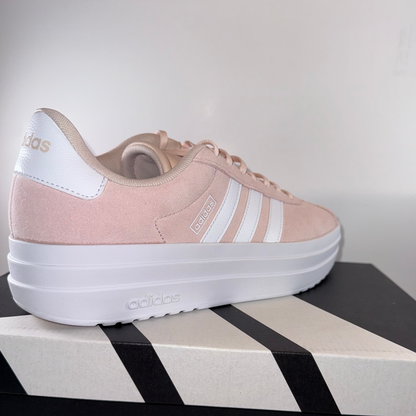 Adidas VL Court Bold Women’s Athletic Shoes Pink White Sneakers Size 11 New