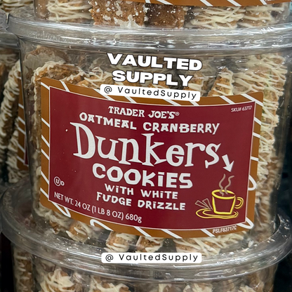 Trader Joe’s Oatmeal Cranberry Dunkers Cookies (2 Pack, 24 oz Each)