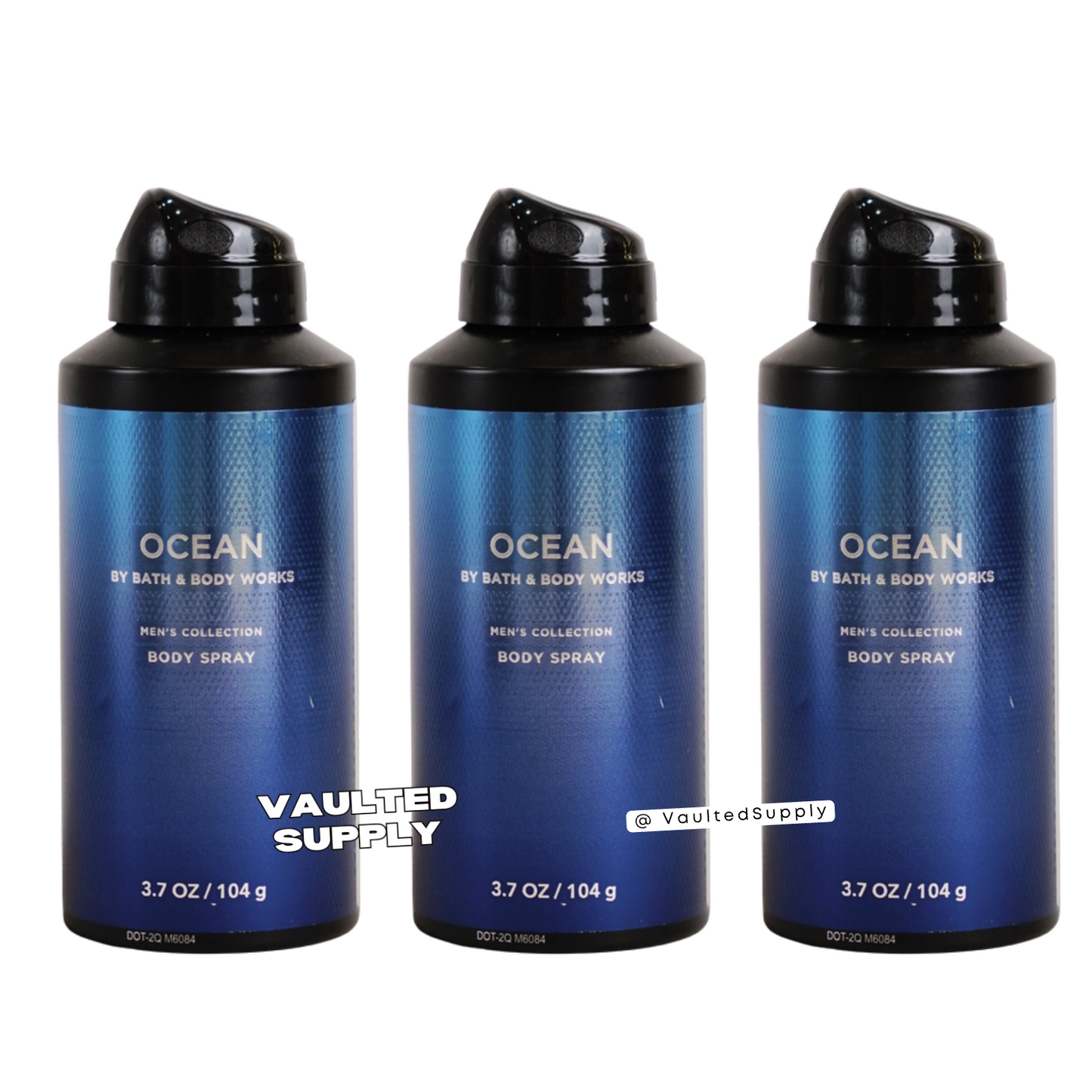 3-Pack Bath & Body Works Ocean Body Spray for Men 3.7 oz Each - Fresh Scent