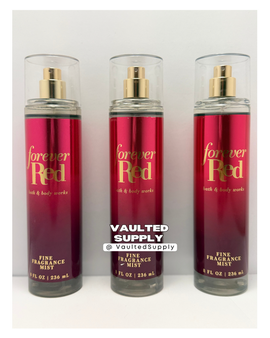 Bath & and Body Works FOREVER RED Fine Fragrance Mist Spray 8 oz NEW (3 pack)