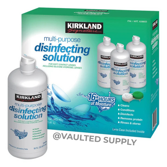 Kirkland Signature Disinfecting Solution for Soft Contacts 16 oz 3 Pack EXP 4/26
