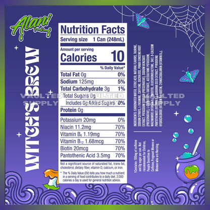 Alani Nu Energy Drink Mini Witches Brew 12 Pack | 8.4 fl oz Cans Zero Sugar