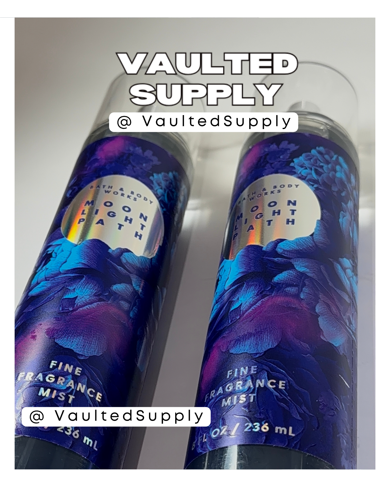 Bath & Body Works MOONLIGHT PATH Fine Fragrance Body Mist Spray 8 Oz (2 pack)