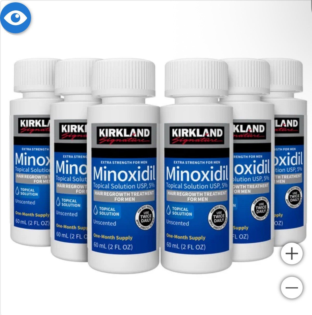 2-Pack Kirkland Minoxidil 5% + FREE Comb & Growth Tracker – Vaulted Supply