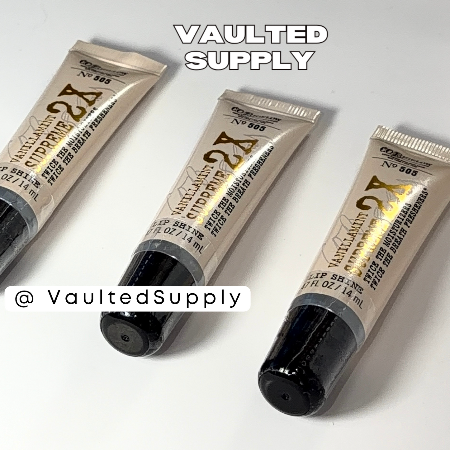 Bath & Body Works VANILLA MINT SUPREME Lip Shine SEALED NEW 3X