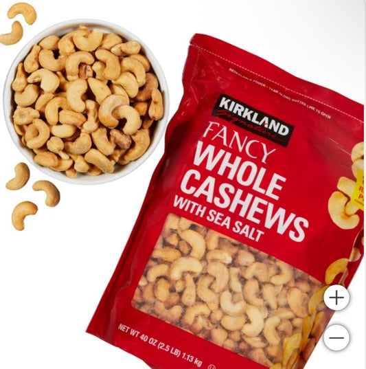 Kirkland Signature Whole Fancy Cashews Premium-Quality, 40 Ounce