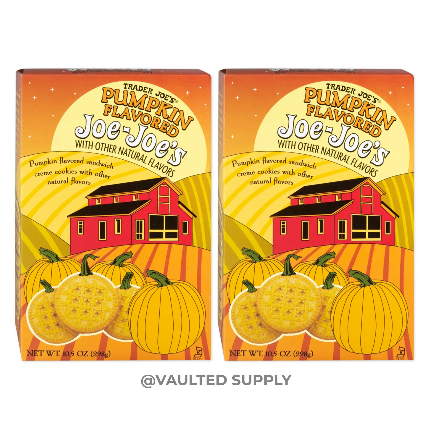 Trader Joe's Pumpkin Joe-Joe's Cookies, 10.5 oz Box (Pack of 2)