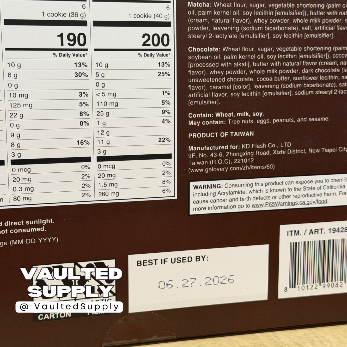 GelOVERY Matcha & Chocolate Sandwich Cookies 16oz – 2 Pack Fresh Stock