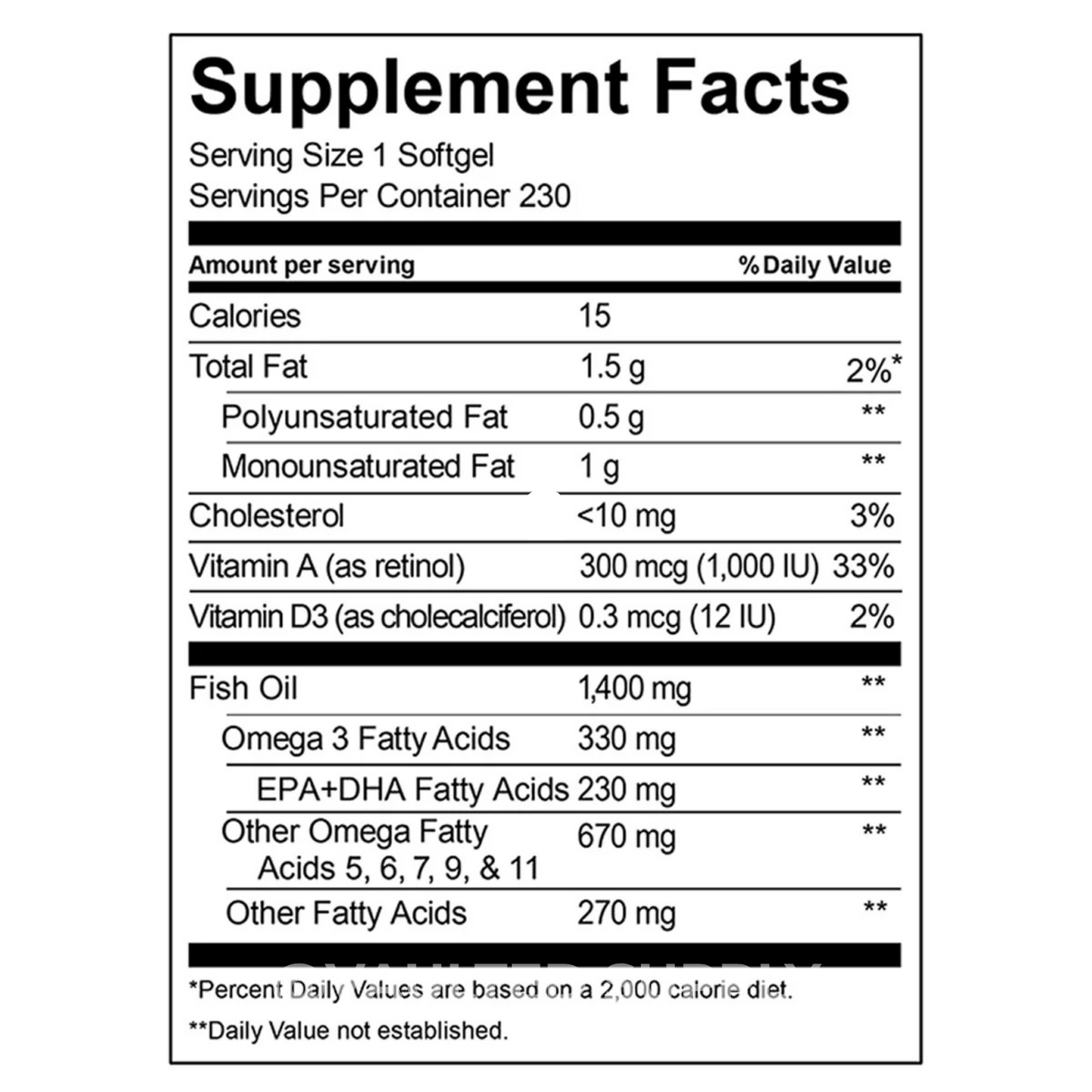 Kirkland Signature Wild Alaskan Fish Oil 1400mg 230 / 460 Softgels | 1 or 2 Pack