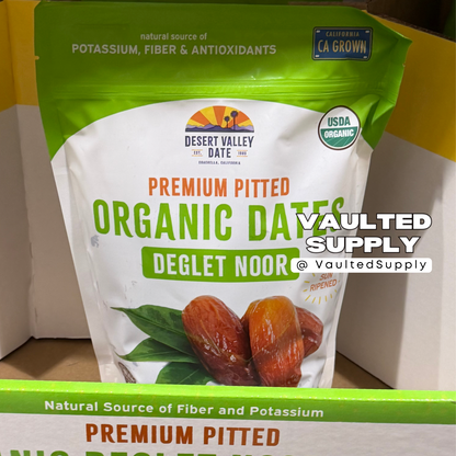 2 Packs Desert Valley Organic Dates Deglet Noor Dried Fruit 40 oz Each Pack