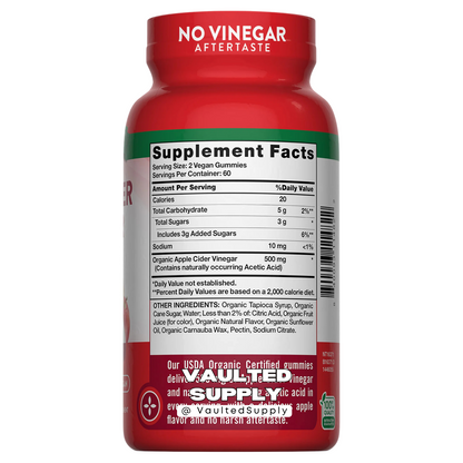 Nature’s Truth Organic Apple Cider Vinegar Gummies 120 Count – 500mg, Vegan, ACV