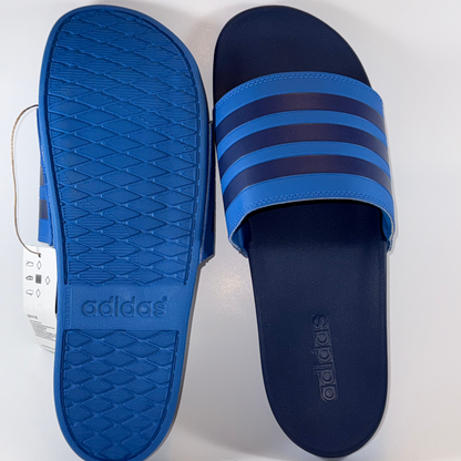 Adidas Men’s Adilette Comfort Slides Blue Navy Sandals Size 13 (Women’s 14)