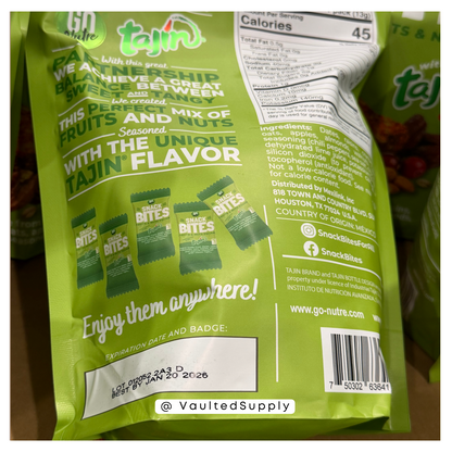 Go Nutre Snack Bites Tajin Fruit & Nut Squares 27.5oz (2 Pack) – EXP 01/26