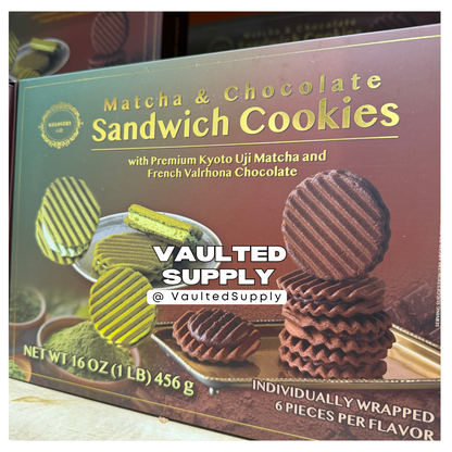 GelOVERY Matcha & Chocolate Sandwich Cookies 16oz – 2 Pack Fresh Stock