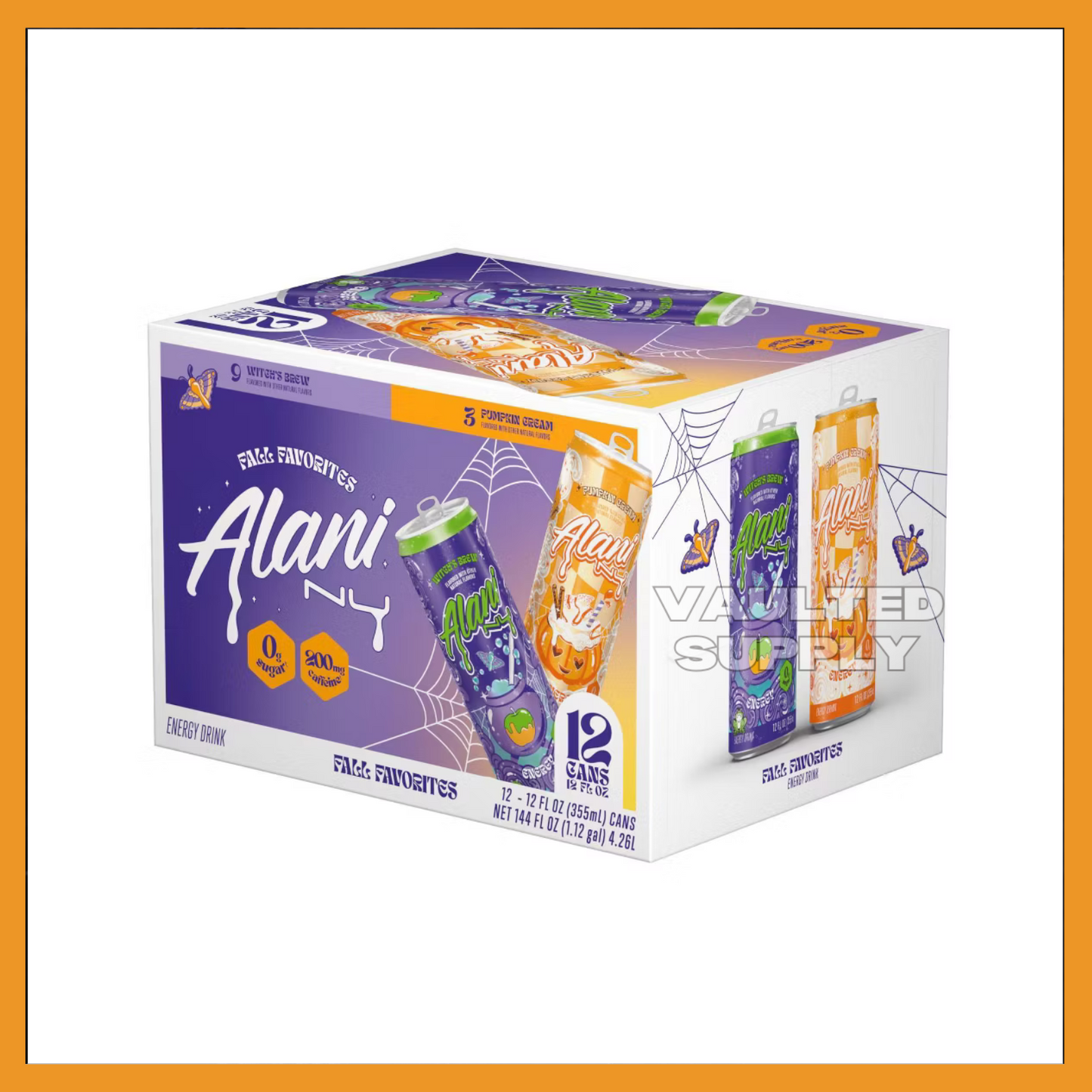 Alani Nu Witch's Brew Pumpkin Cream Variety Pack Energy Drink - 12pk / 12oz Can