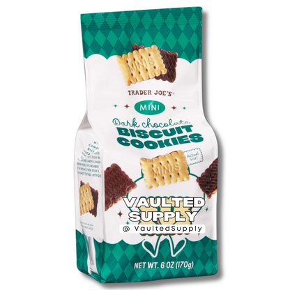 Trader Joe’s Mini Dark Chocolate Biscuit Cookies 4 Pack (6 oz Each) 24 oz Total