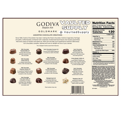 Godiva Goldmark Valentine’s Chocolate Gift Box 27-Piece 22.6oz 2 Pack Assortment