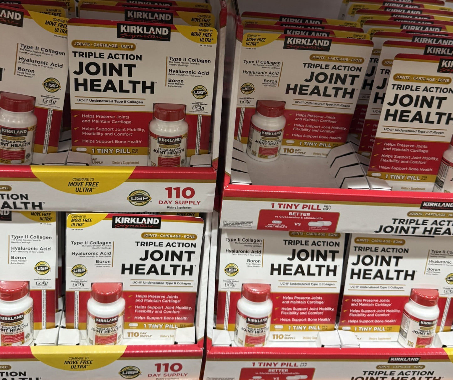 Kirkland Triple Action Joint Health 110 Tablet Compare to Move Free Ultra 4 Pack