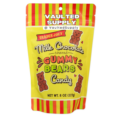 Trader Joe’s Milk Chocolate Covered Gummy Bears 8 oz – 2 Pack Fresh Candy
