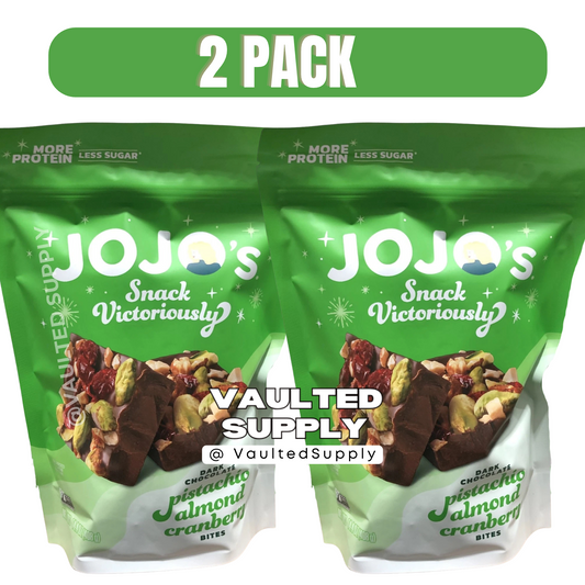 JOJO’s Dark Chocolate Pistachio Almond Cranberry Bites 2 Pack 14.4 oz Gluten Fre