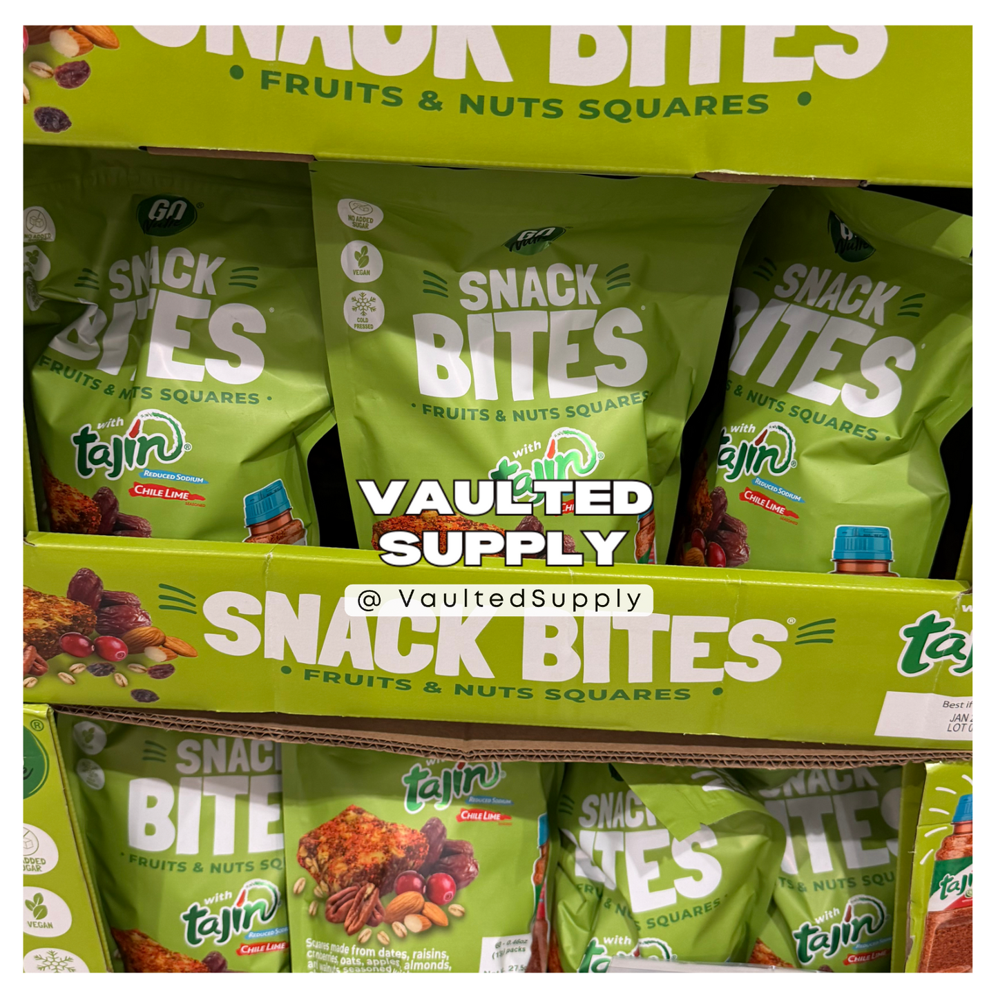 Go Nutre Snack Bites Tajin Fruit & Nut Squares 27.5oz (2 Pack) – EXP 01/26