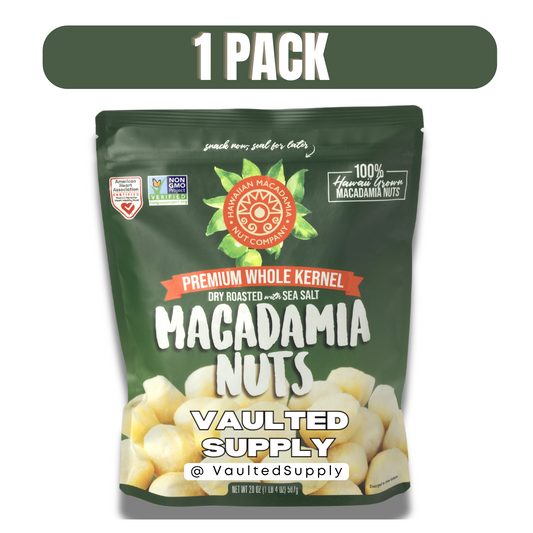 Hawaiian Whole Kernel Macadamia Nuts 20 oz Dry Roasted w/ Sea Salt Premium 03/27