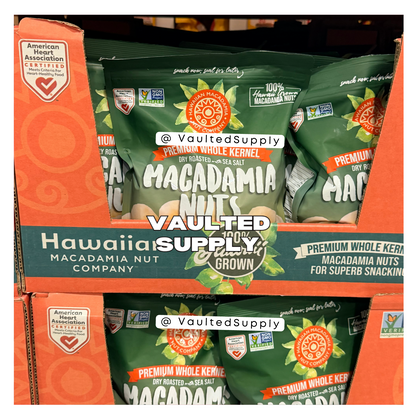 Hawaiian Whole Kernel Macadamia Nuts 20 oz Dry Roasted w/ Sea Salt Premium 03/27