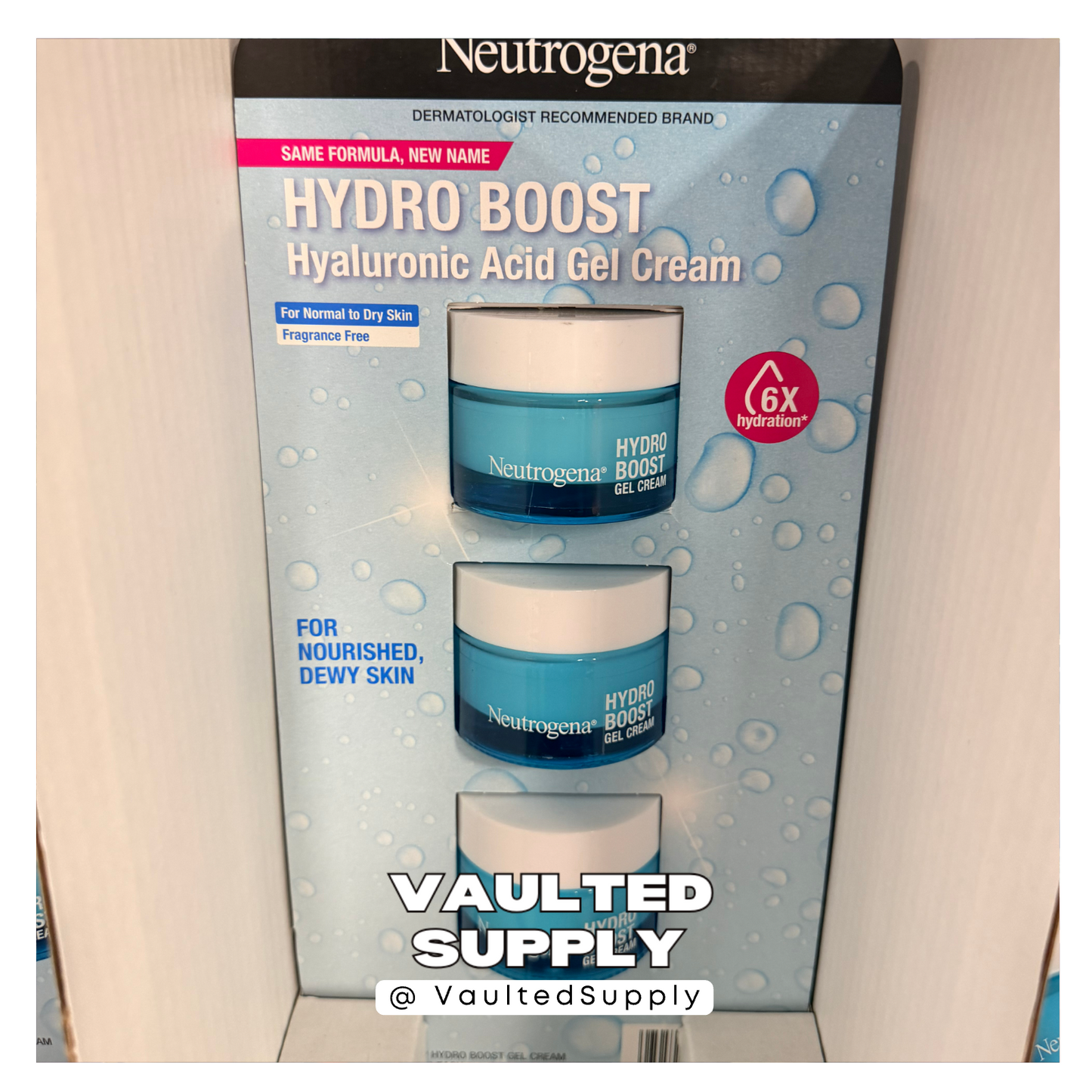 3 Pack Neutrogena Hydro Boost for Extra Dry Skin Water Cream+ 1.7oz NEW FORMUL