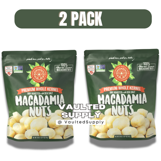 Hawaiian Whole Kernel Macadamia Nuts 20 oz Dry Roasted w/ Sea Salt Premium 03/27