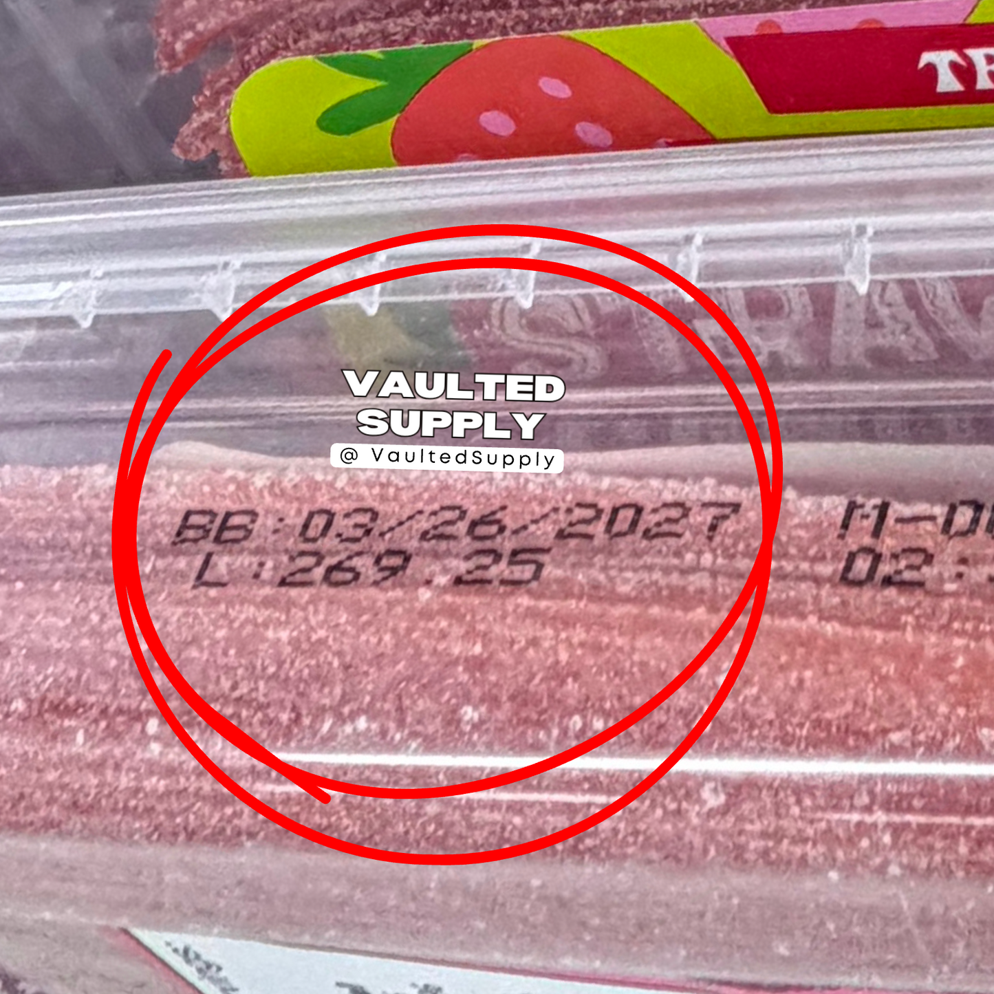 Trader Joe’s Sour Strawberry Candy Belts 10 oz – 2 Pack Fresh Vegan Candy