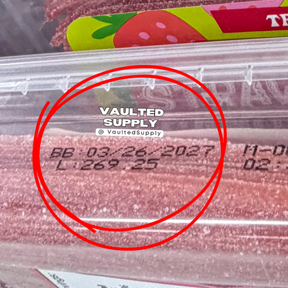 Trader Joe’s Sour Strawberry Candy Belts 10 oz – 2 Pack Fresh Vegan Candy