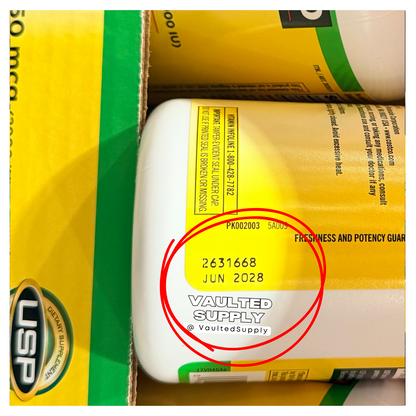 Kirkland Vitamin D3 2000 IU Extra Strength 2 Pack 1200 Softgels USP EXP 06/28
