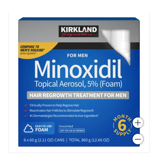 Kirkland Minoxidil 5% Foam Men Hair Regrowth Treatment 6 Months Exp.  9/2026