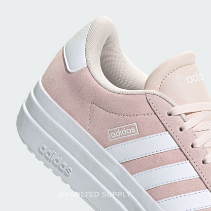 Adidas VL Court Bold Women’s Athletic Shoes Pink White Sneakers Size 11 New