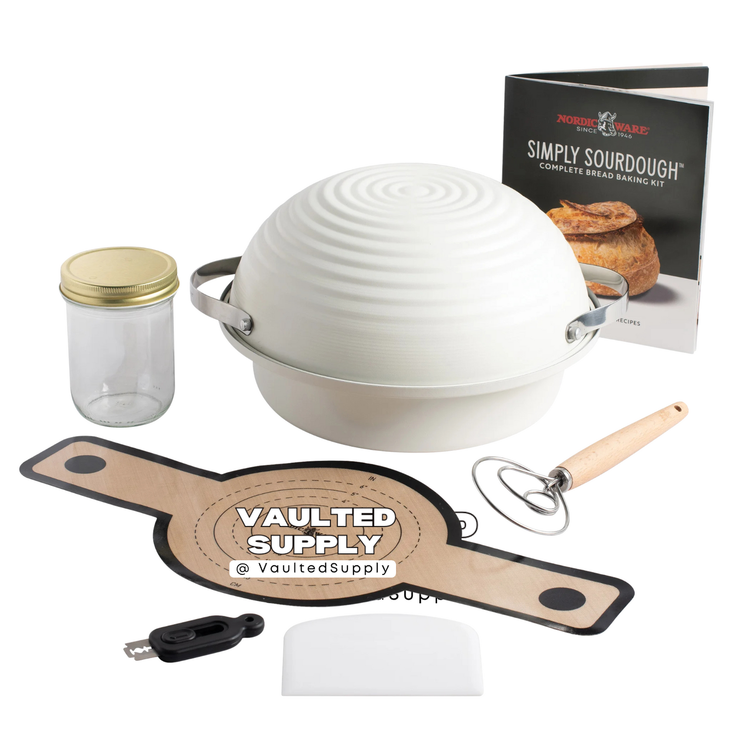 Nordic Ware Simply Sourdough Starter Kit – Complete Bread Baking Set (1 Kit, New