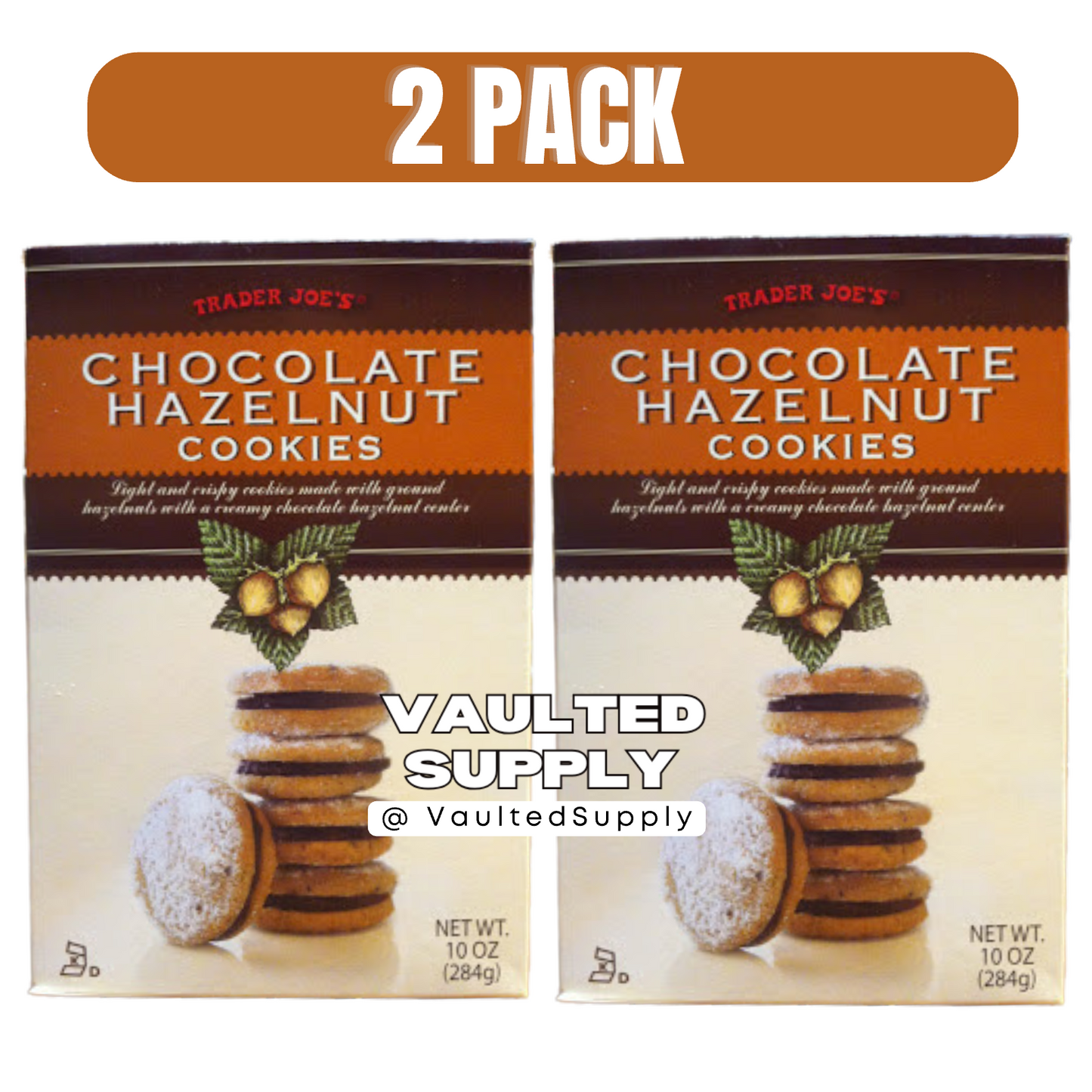 Trader Joe’s Chocolate Hazelnut Cookies 10 oz – 2 Pack Fresh Batch Crisp