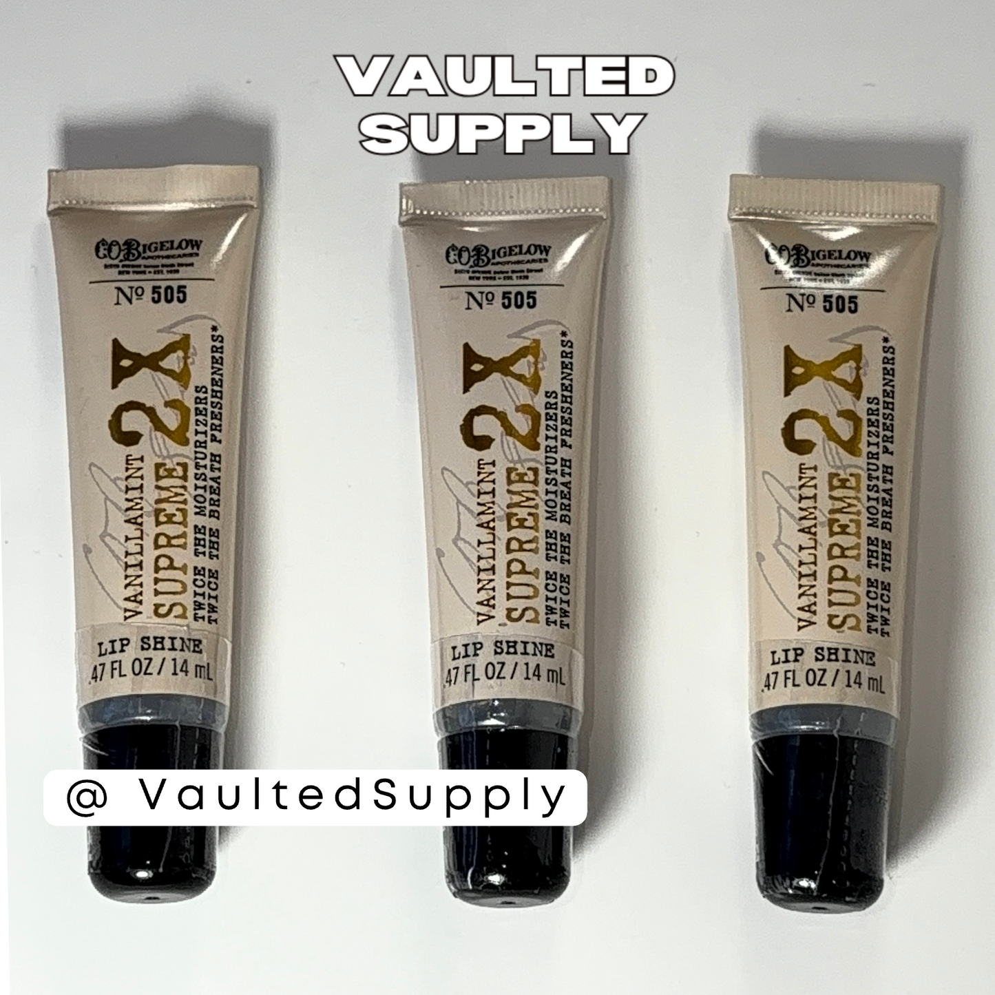 Bath & Body Works VANILLA MINT SUPREME Lip Shine SEALED NEW 3X