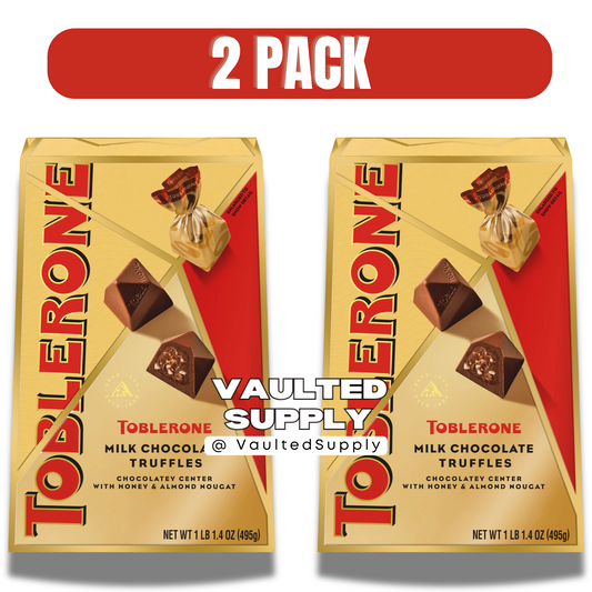 Toblerone Truffle Honey & Almond Nougat Milk Chocolate, 17.4 oz – 2 Pack