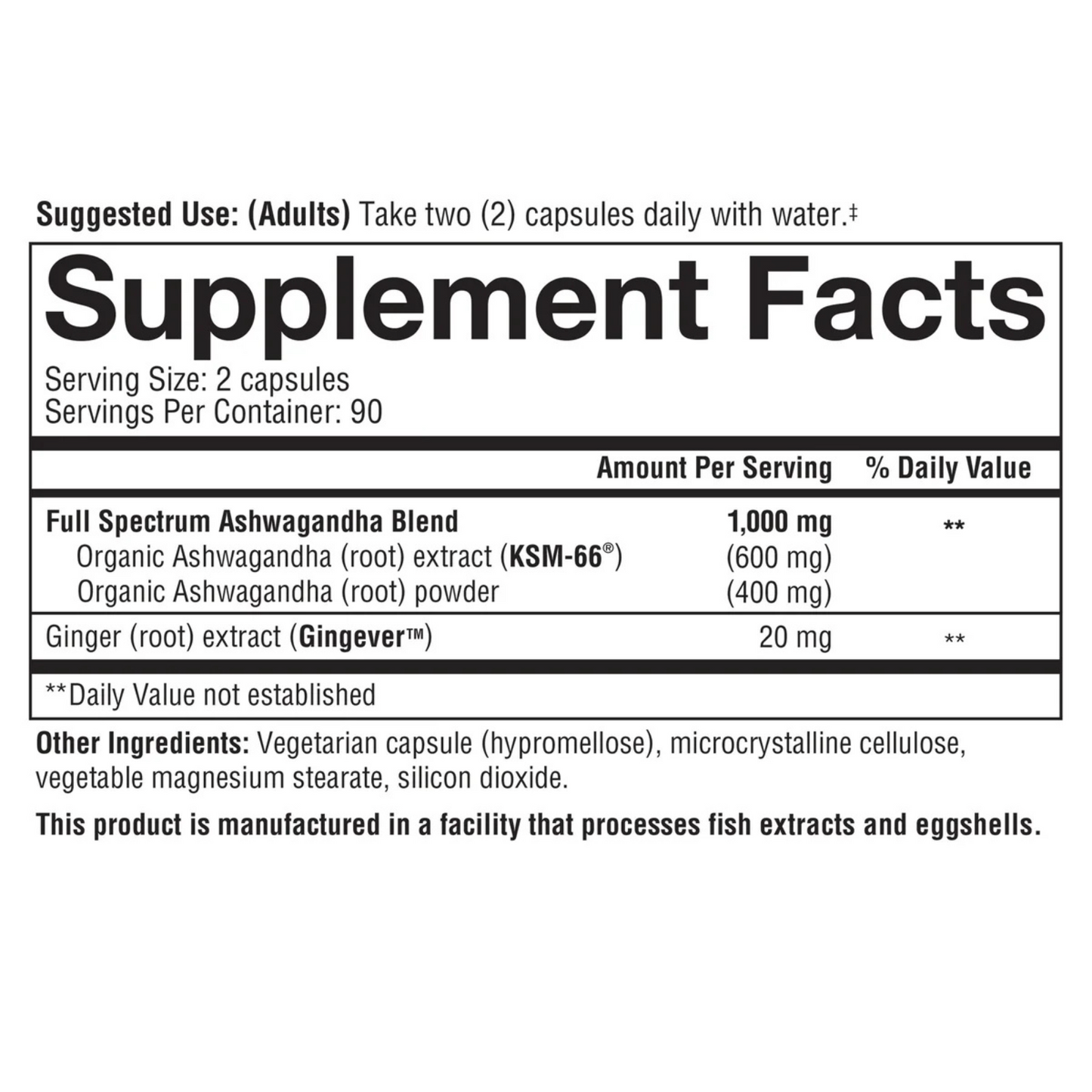 Youtheory Ashwagandha 1000 mg, 180 Vegetarian Capsules Exp: 05/27