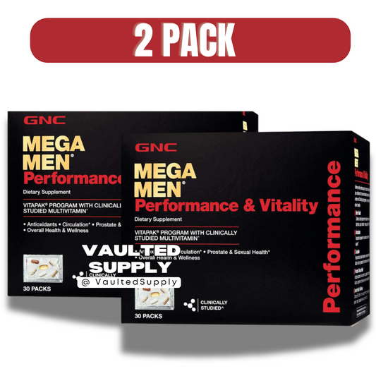 GNC Mega Men Performance and Vitality Vitapak Program 2 Pack 60 Count EXP 12/26