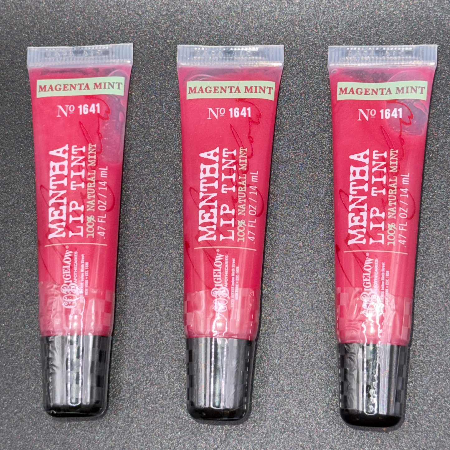 3 BATH & BODY WORKS LIPLICIOUS CO BIGELOW MAGENTA MINT MENTHA LIP TINT GLOSS LOT