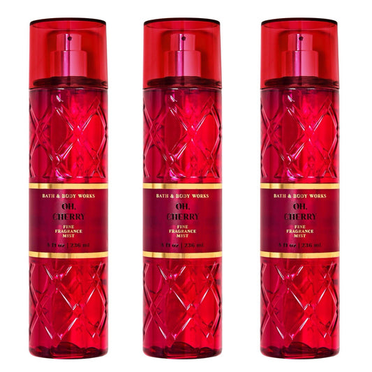 3-Pack Bath & Body Works Oh Cherry Fine Fragrance Mist 8 fl oz – NEW & AUTHENTIC