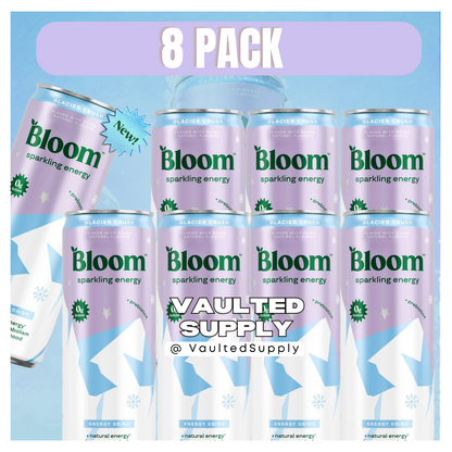 Bloom Sparkling Energy Drink Glacier Ice 8 Pack 12 fl oz – Zero Sugar Energy