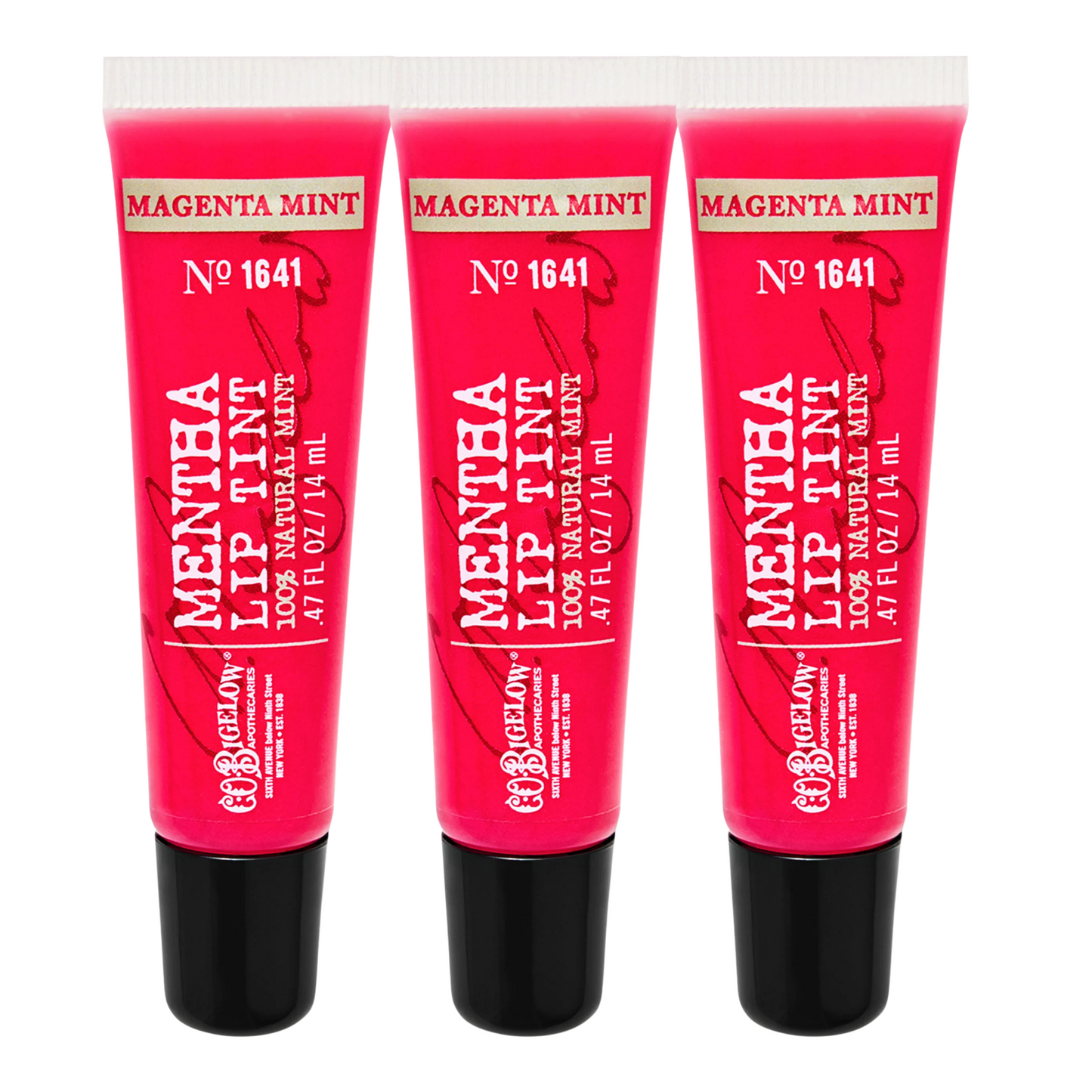 3 BATH & BODY WORKS LIPLICIOUS CO BIGELOW MAGENTA MINT MENTHA LIP TINT GLOSS LOT