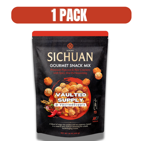 Sichuan Gourmet Snack Mix 16 oz | Spicy Popcorn & Rice Crackers – 1 Pack