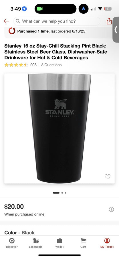 Stanley 16 oz Stay-Chill Stacking Pint Polar
