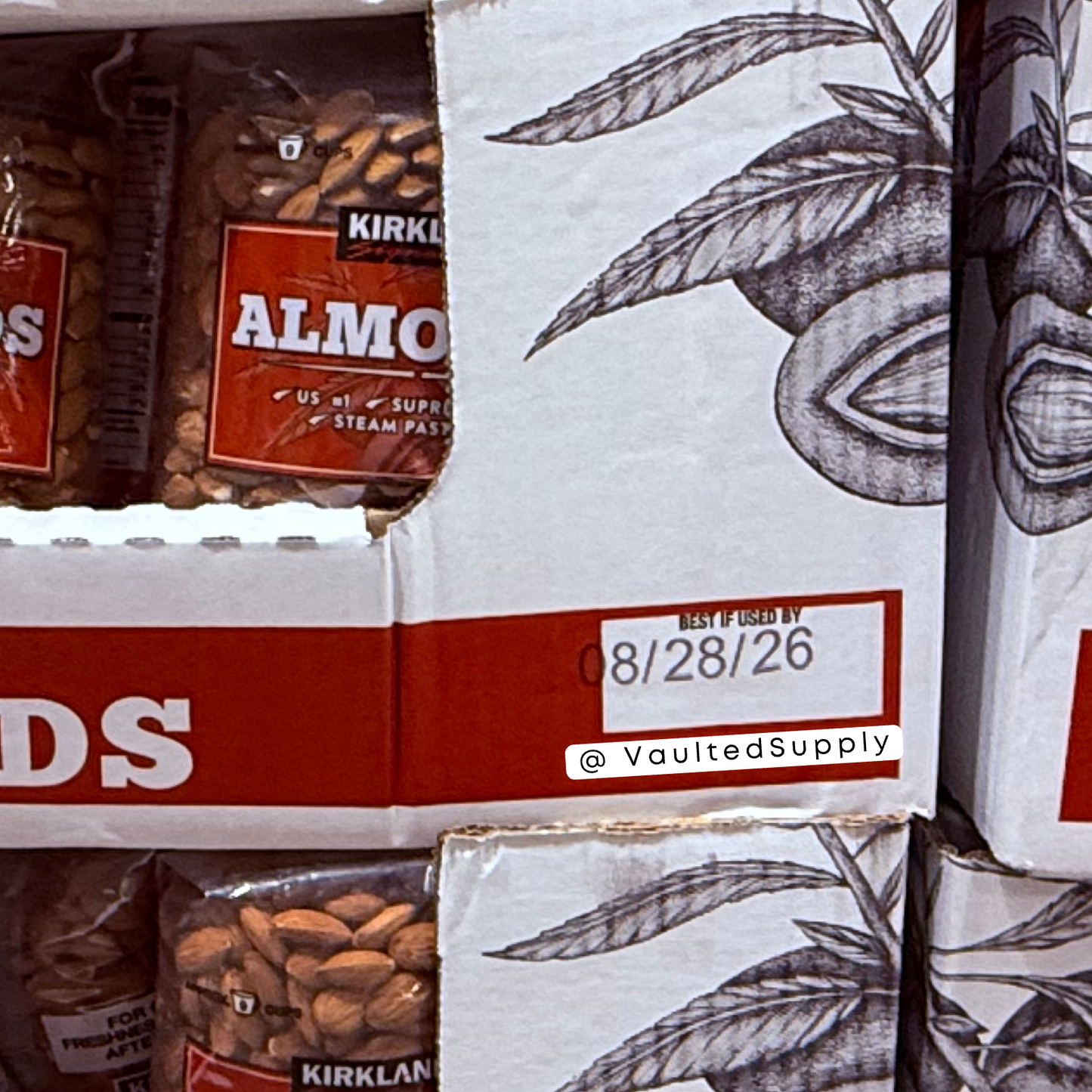 2 Packs Kirkland Signature Supreme Whole Almonds 3 lb Each Pack EXP 08/26