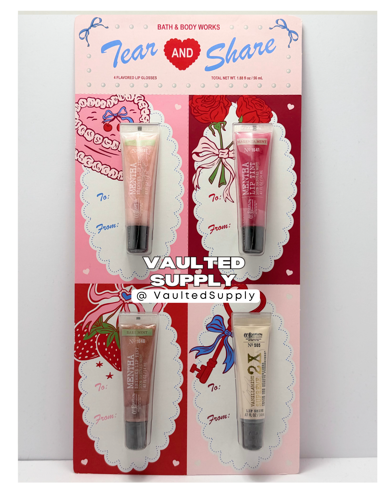 Bath & Body Works Tear & Share Lip Gloss 4-Pack | Valentine’s Day Gift Set