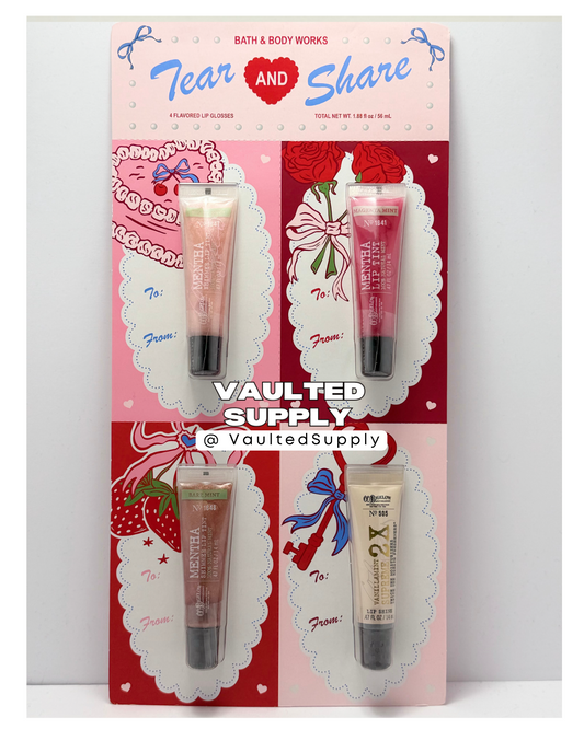 Bath & Body Works Tear & Share Lip Gloss 4-Pack | Valentine’s Day Gift Set