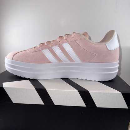 Adidas VL Court Bold Women’s Athletic Shoes Pink White Sneakers Size 11 New